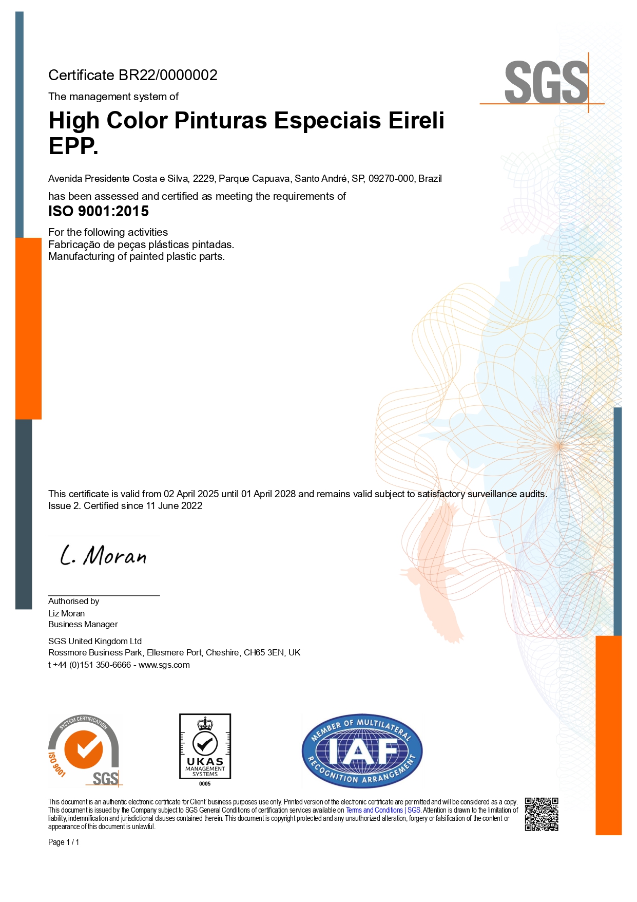 Certificado ISO 9001